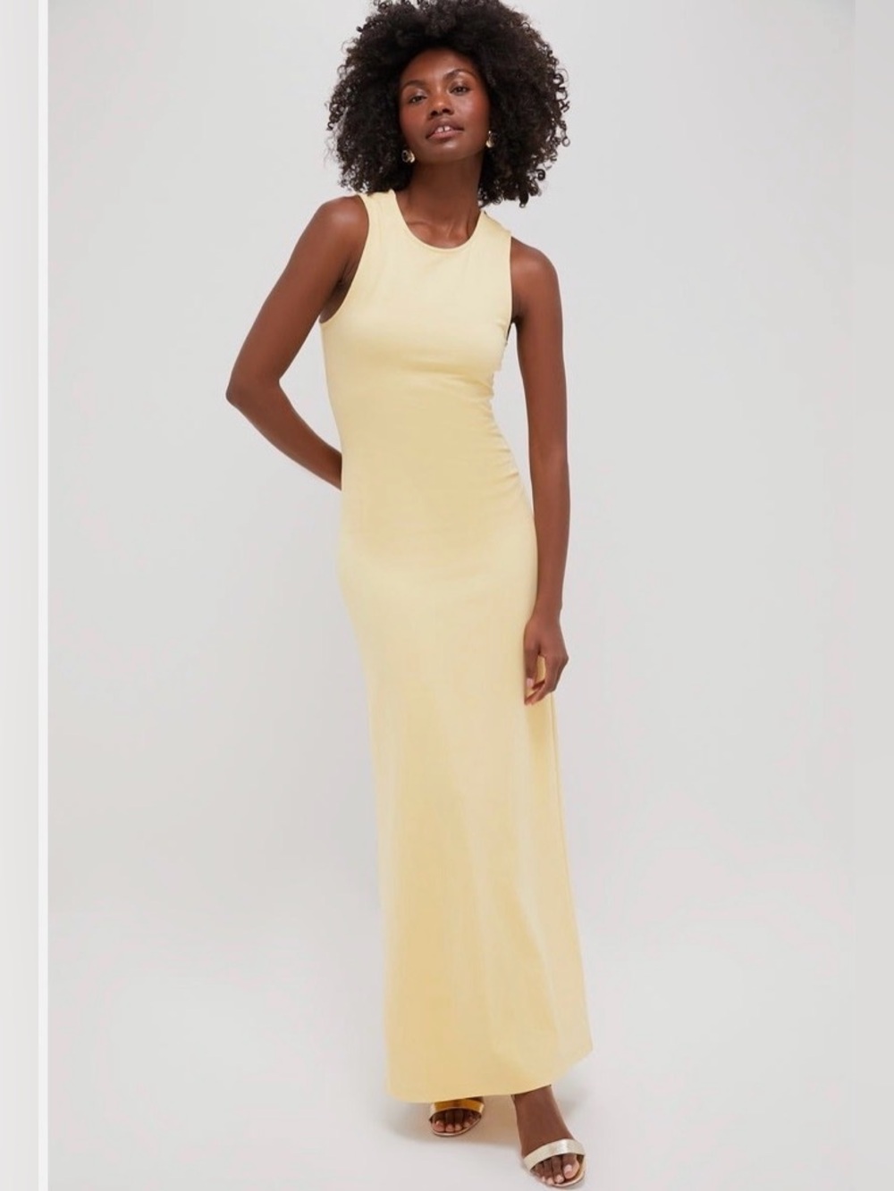 NWT Staud Bari maxi dress pale honey size S